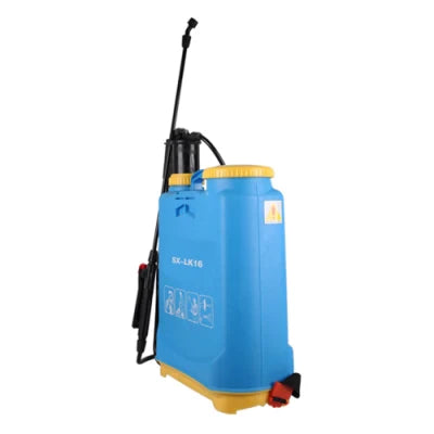 Závlahová pumpa JRH pro zahradu, ruční a elektrická, s nádrží o objemu 16 litrů, specifikace.