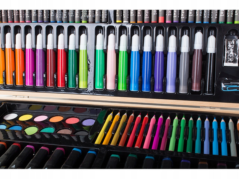 Kompletní umělecký set - 188 kusů pro malování, kreslení a barvení