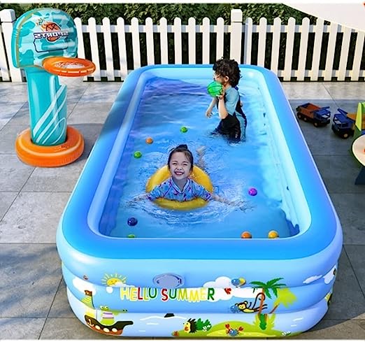Nafukovací bazén pro děti i dospělé, se 3 vrstvami a dvojitým dnem - 3 velikosti