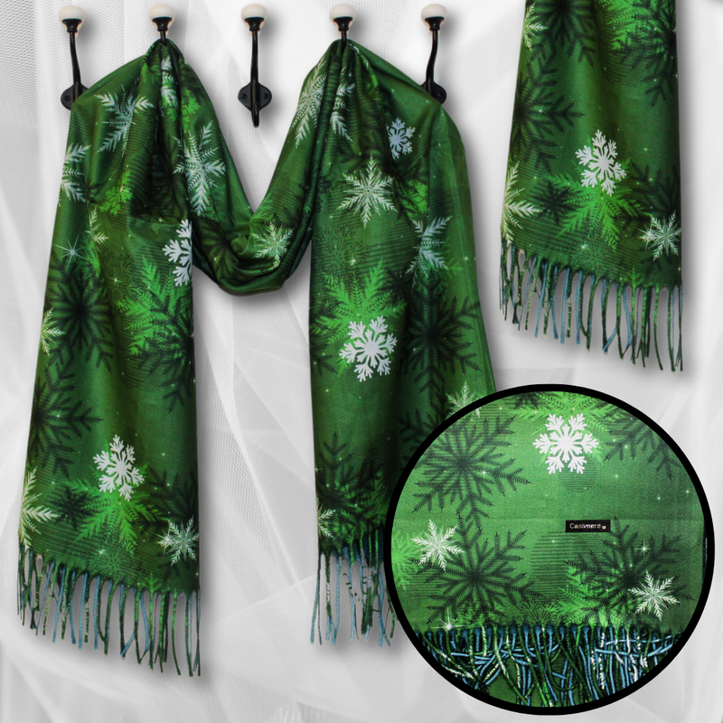 Kašmírový Šátek s Vzorem Sněhových Vloček - Kolekce KATY