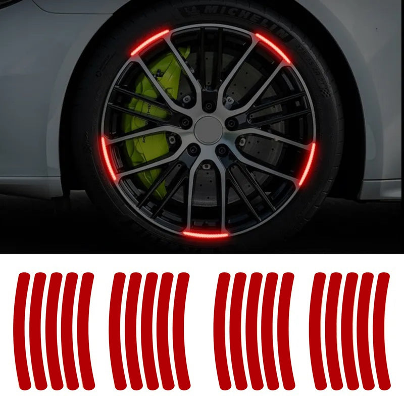 Sada 20 reflexních prvků "Wheel Arch" pro auta, kola, motocykly, čtyřkolky, skútry