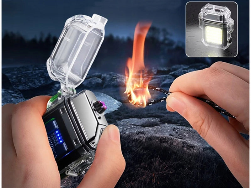 Elektrický Plazmový Zapalovač s LED Světlem na 3 Režimy, USB Nabíjení, Vodotěsný