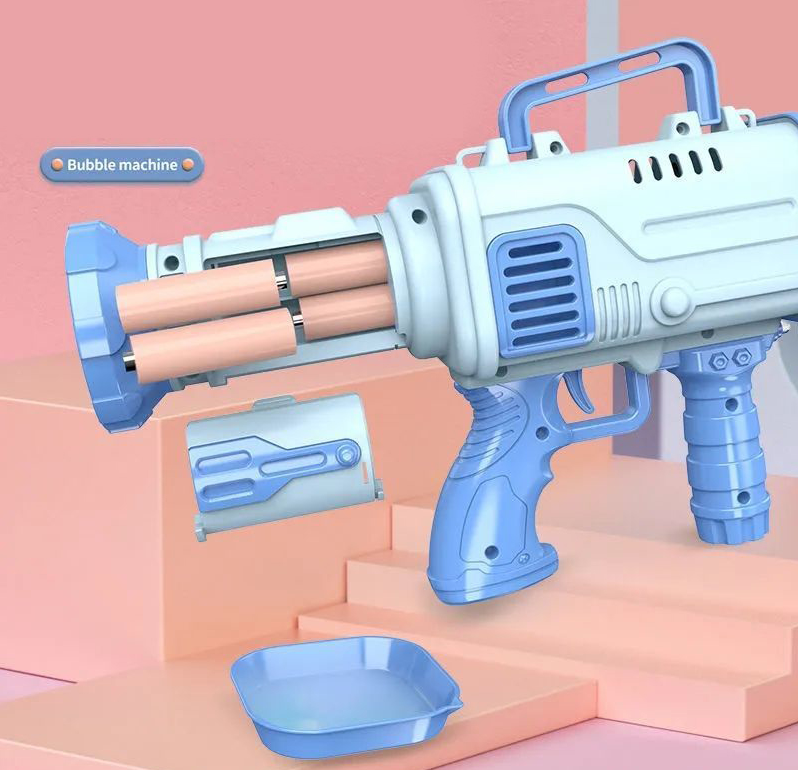 Nabídka 1+1 Elektrický pistole s mýdlovými bublinami Bazooka