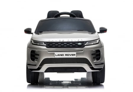 Elektrické dětské auto Range Rover Evoque | Licencované | 4x4 | Kola z EVA pěny | Kožené sedadlo | 140W | 12V | Stříbrně šedé