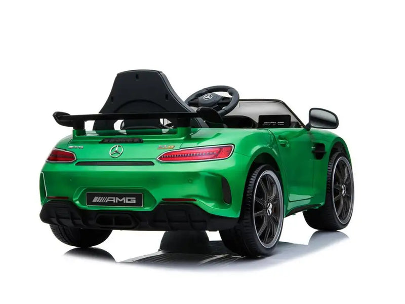 Elektrické dětské auto Mercedes Benz GTR AMG | Kola z pěnového EVA | Kožené sedadlo | 50W | 12V | Zelená