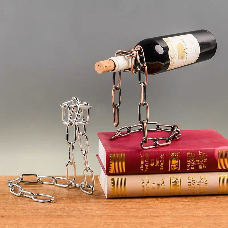 Magický 3D Držák na Víno v Podobě Řetězu