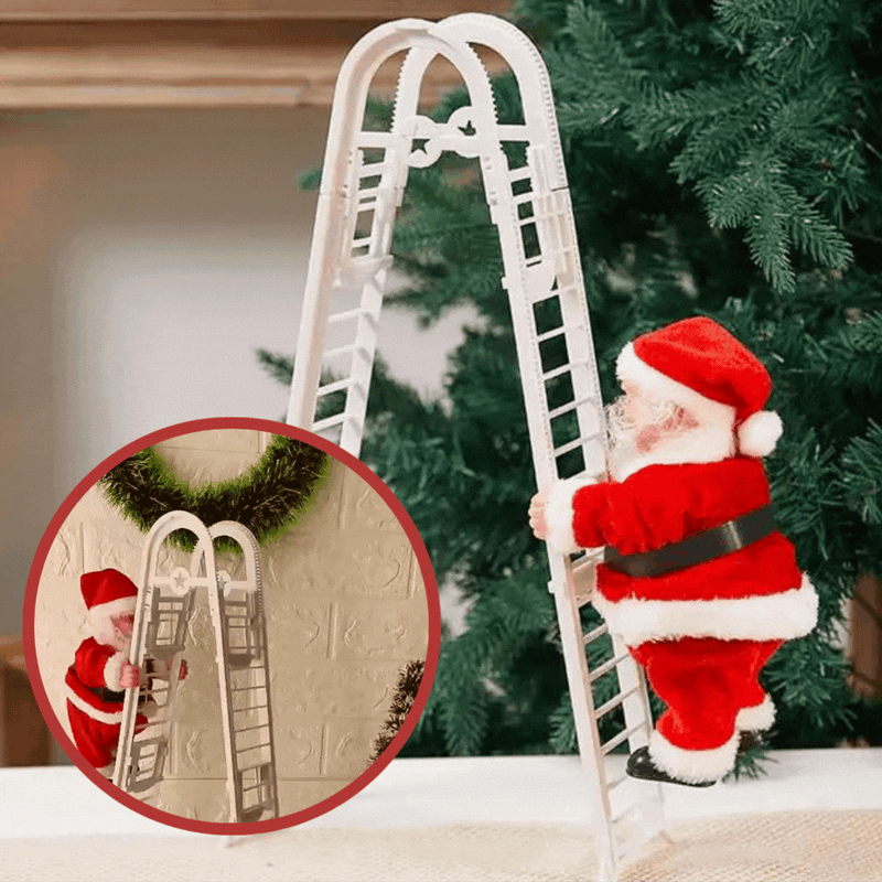 Interaktivní Hudební Hračka - Santa na Dvojposchodovém Schodišti
