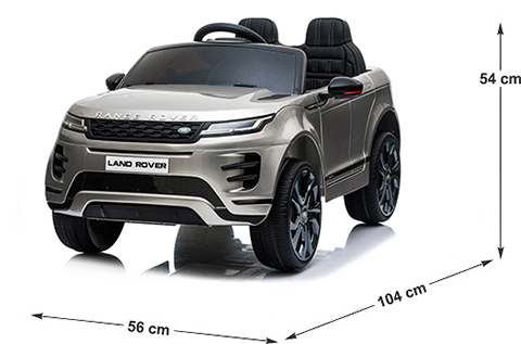 Elektrické Dětské Auto Range Rover Evoque | Licencované | 4x4 | Kola z Pěnové Hmoty EVA | Kožené Sedadlo | 140W | 12V | Černá