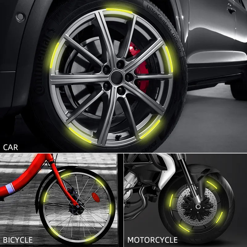 Sada 20 reflexních prvků "Wheel Arch" pro auta, kola, motocykly, čtyřkolky, skútry