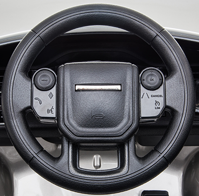 Elektrické dětské auto Range Rover Evoque | Licencované | 4x4 | Kola z EVA pěny | Kožené sedadlo | 140W | 12V | Stříbrně šedé