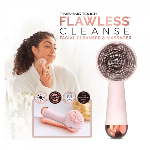 Přístroj na masáž a čištění obličeje, Flawless Cleanse, růžový