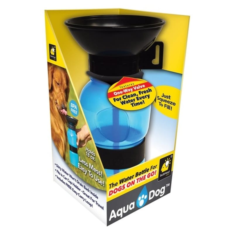 Silikonová láhev s miskou na vodu pro psy, Aqua Dog, 585 ml