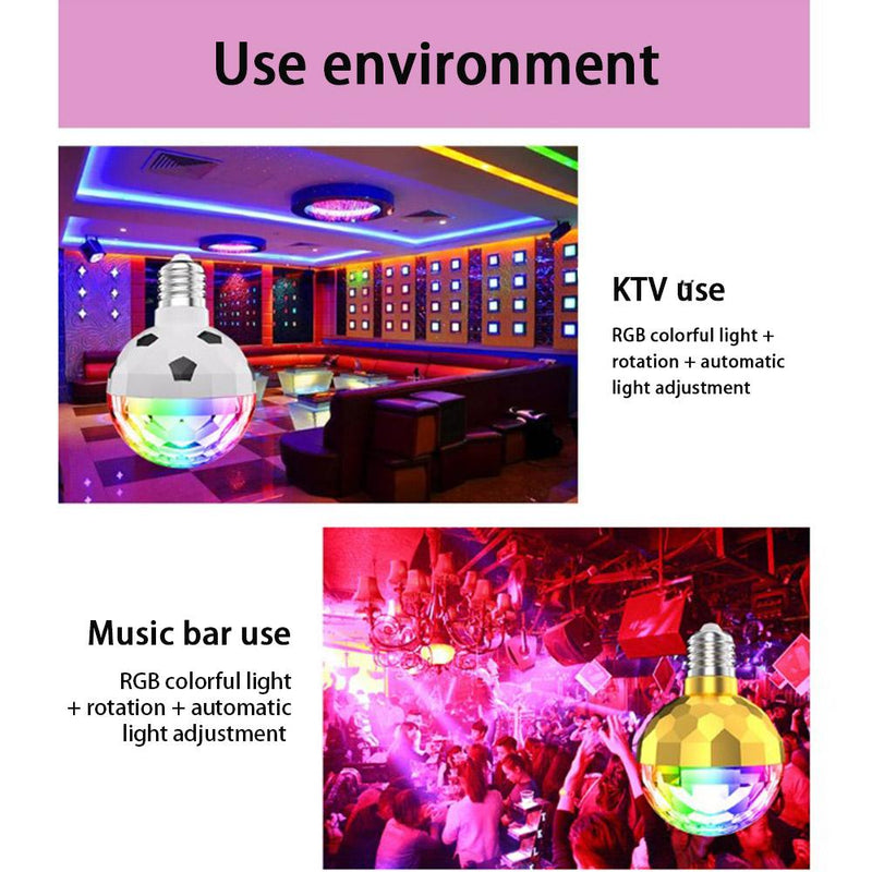 Otočná DISCO žárovka s vícebarevným projektorem s LED, RGB
