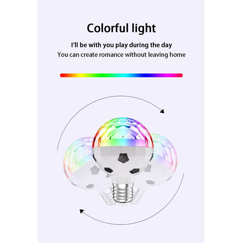 Otočná DISCO žárovka s vícebarevným projektorem s LED, RGB