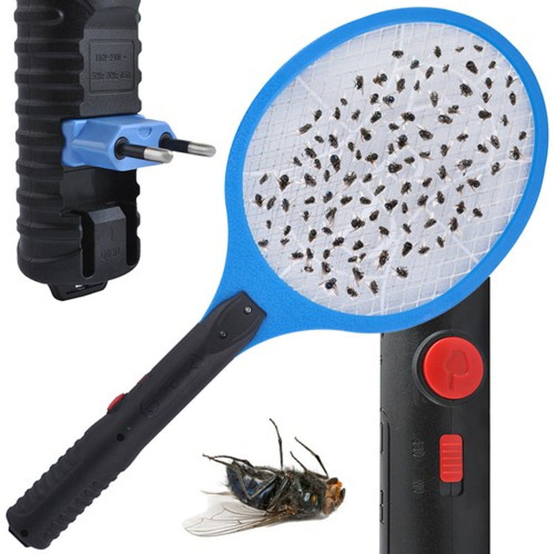 Elektrické pádlo proti hmyzu a komárům, 21x51x3 cm, modrá / černá