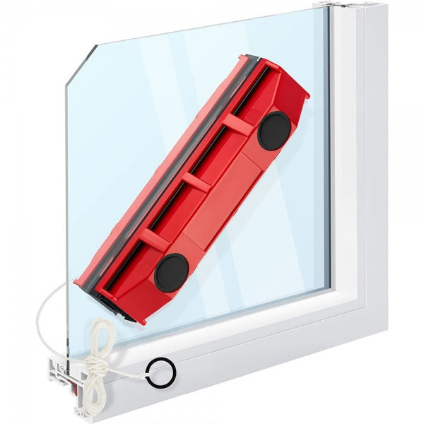 Magnetický stěrač pro tenká okna a připojený bezpečnostní systém